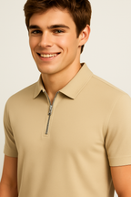 Minimalist Zip Polo
