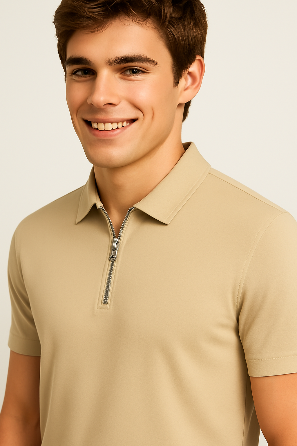 Minimalist Zip Polo