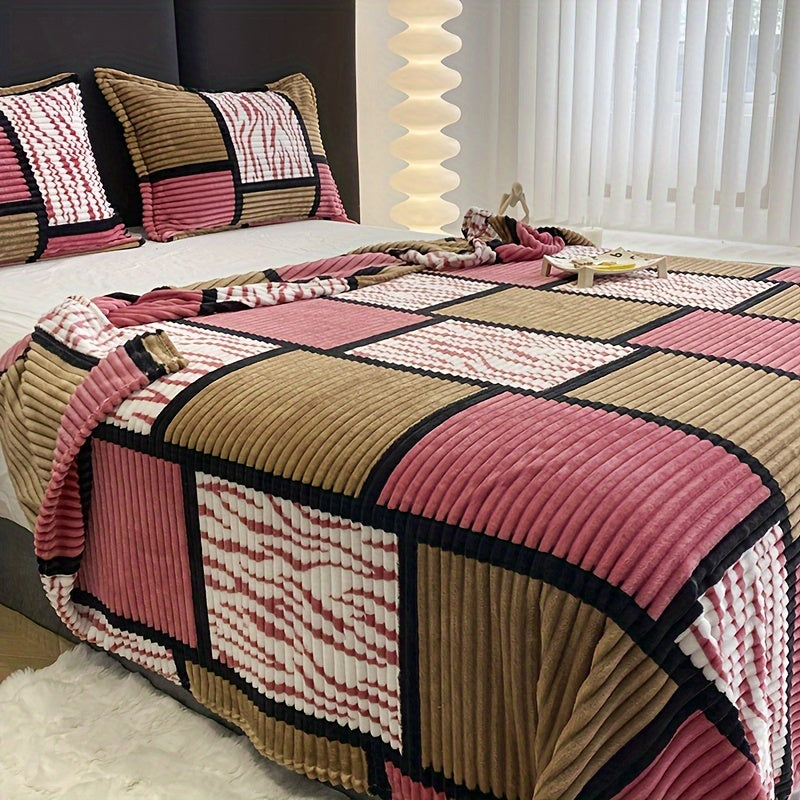Soft Flannel Throw Blanket for Home and Travel