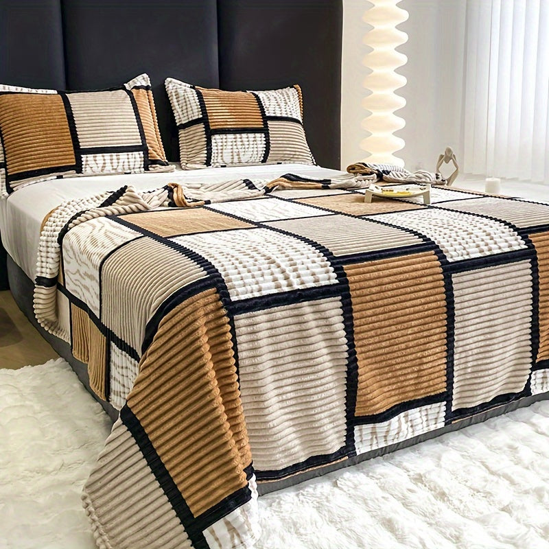 Soft Flannel Throw Blanket for Home and Travel