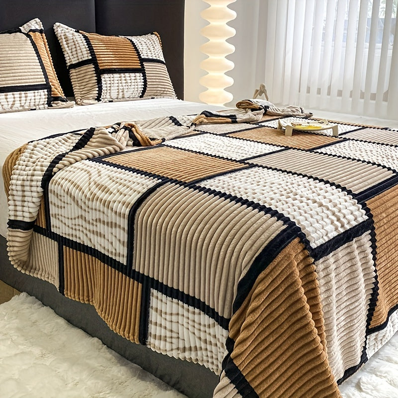Soft Flannel Throw Blanket for Home and Travel