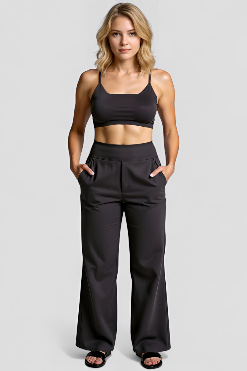 Wide Leg High Waist Trousers