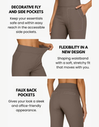 High Waist Wide Leg Pants With Side Pockets