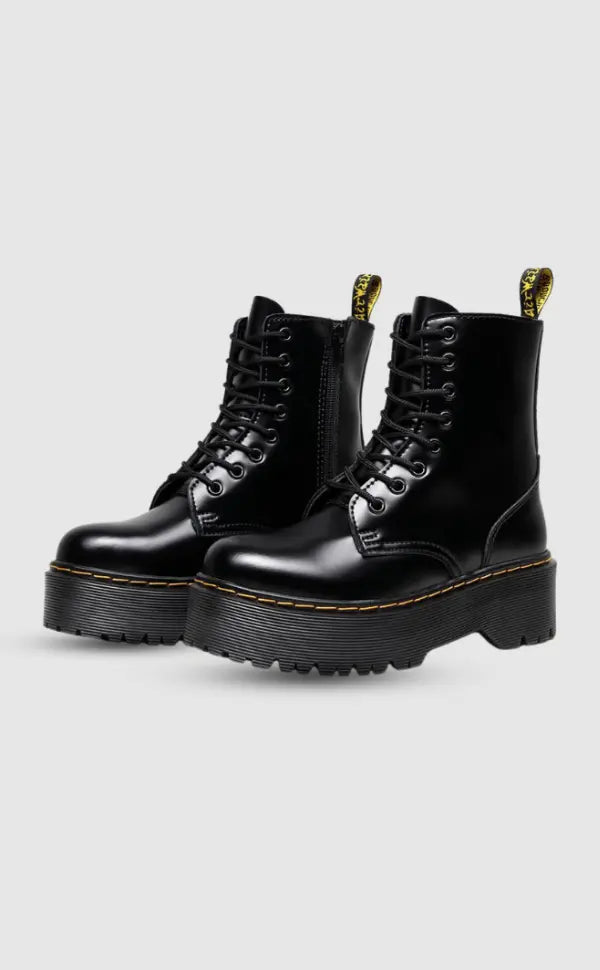 Chunky Combat Boots Platform Sole High Ankle