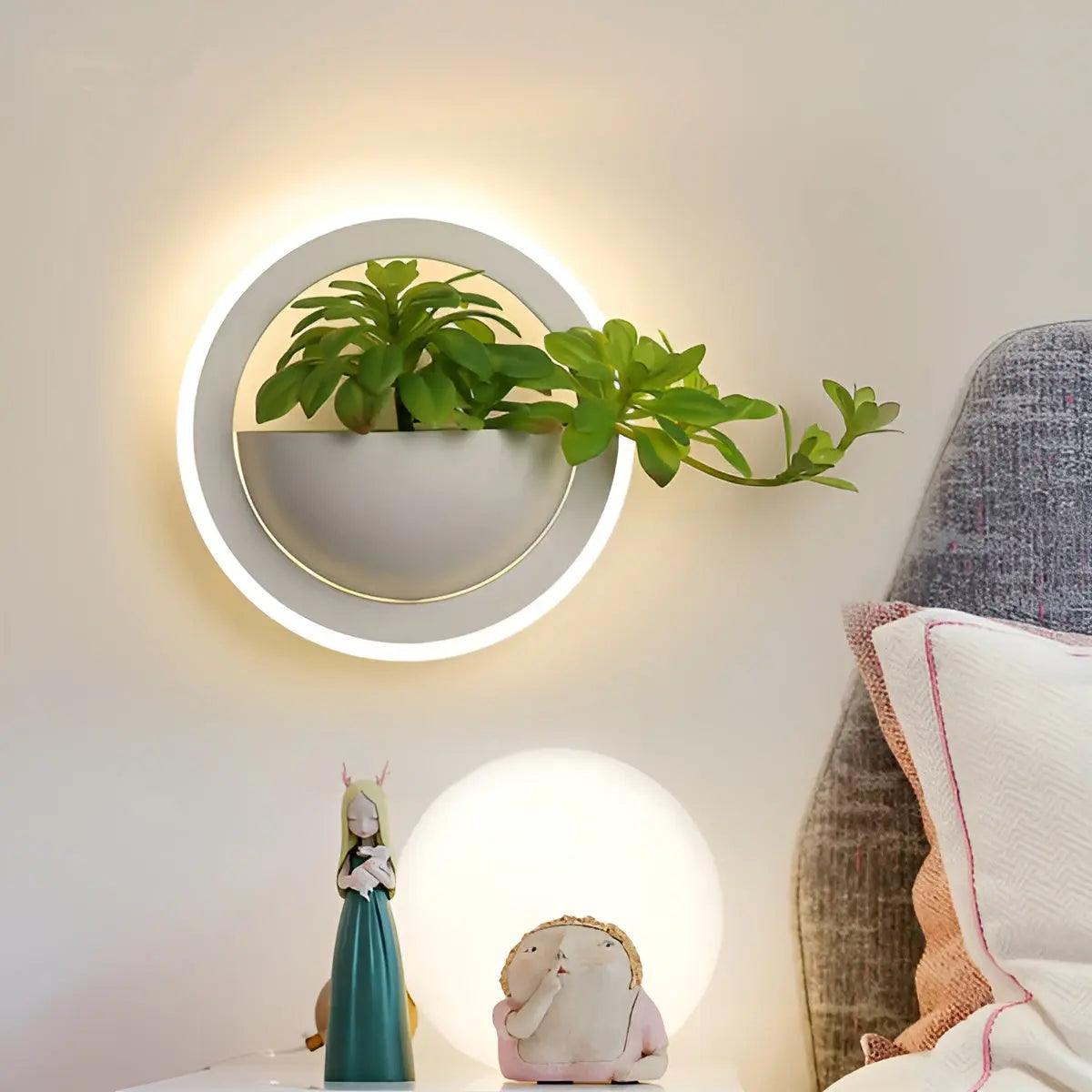 Round LED Moon Wall Lamp
