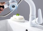 Modern Pull-Out Bathroom Faucet Brass