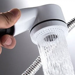 Modern Pull-Out Bathroom Faucet Brass