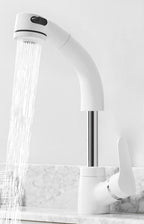 Modern Pull-Out Bathroom Faucet Brass
