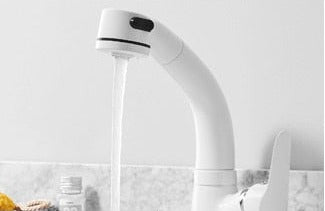 Modern Pull-Out Bathroom Faucet Brass