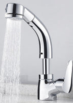 Modern Pull-Out Bathroom Faucet Brass