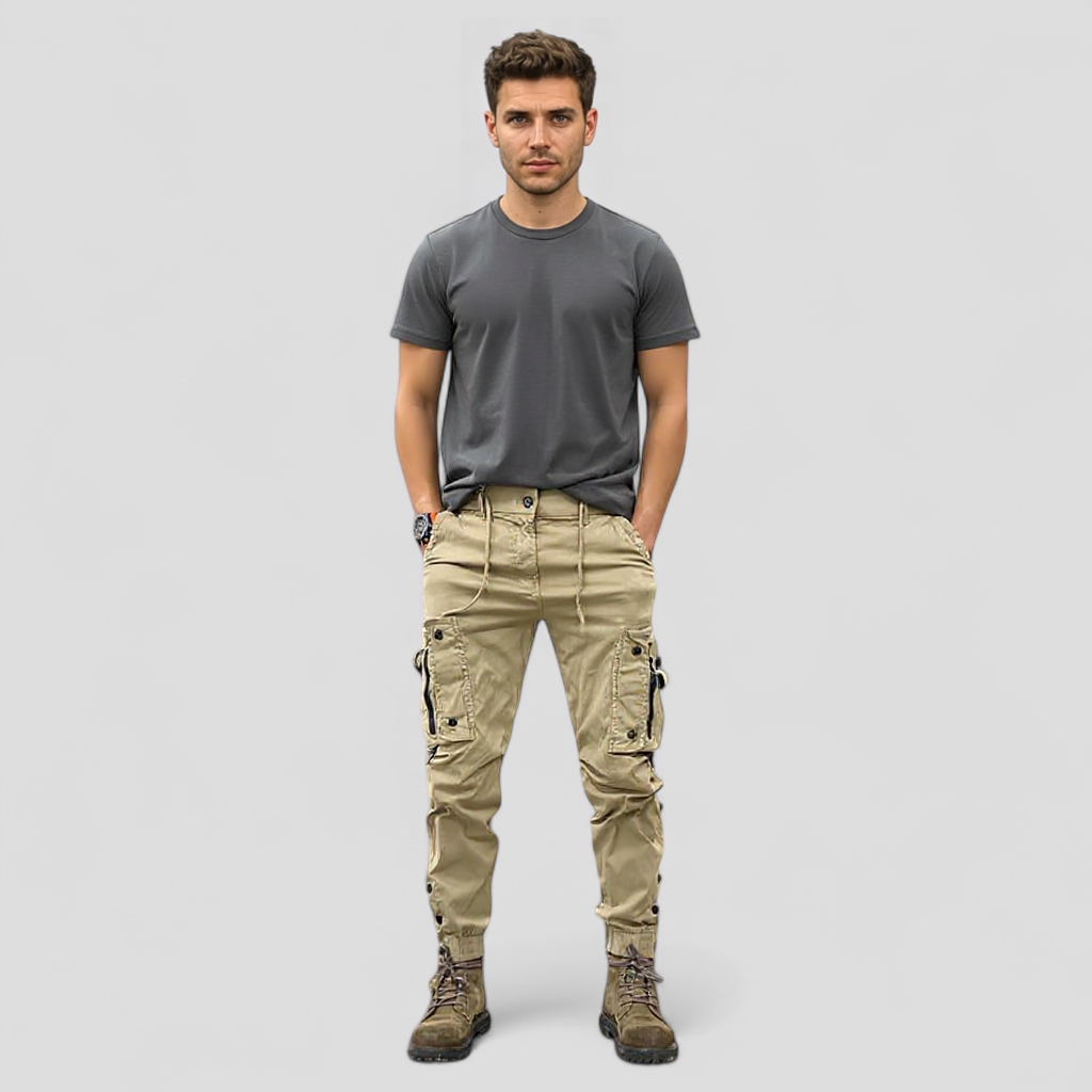 Men's Casual Cargo Trousers with Pockets