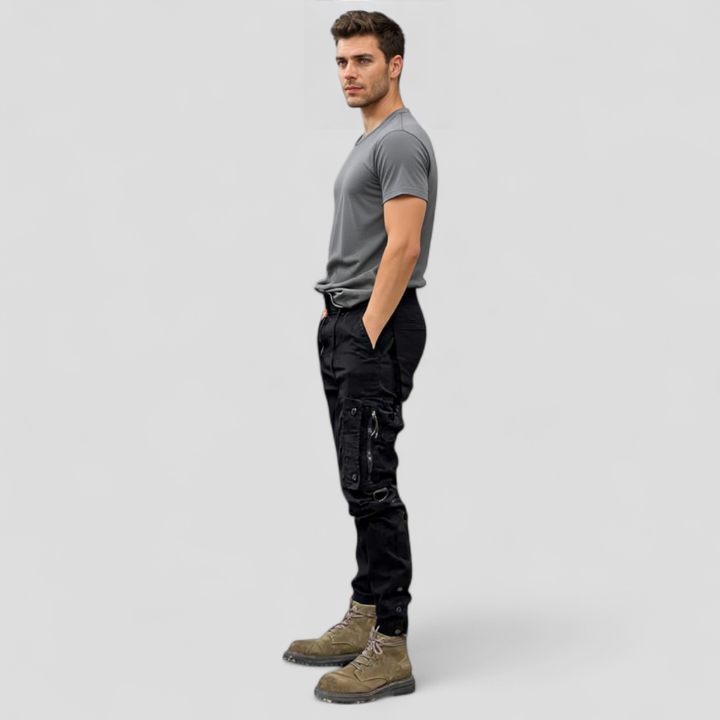 Men's Casual Cargo Trousers with Pockets
