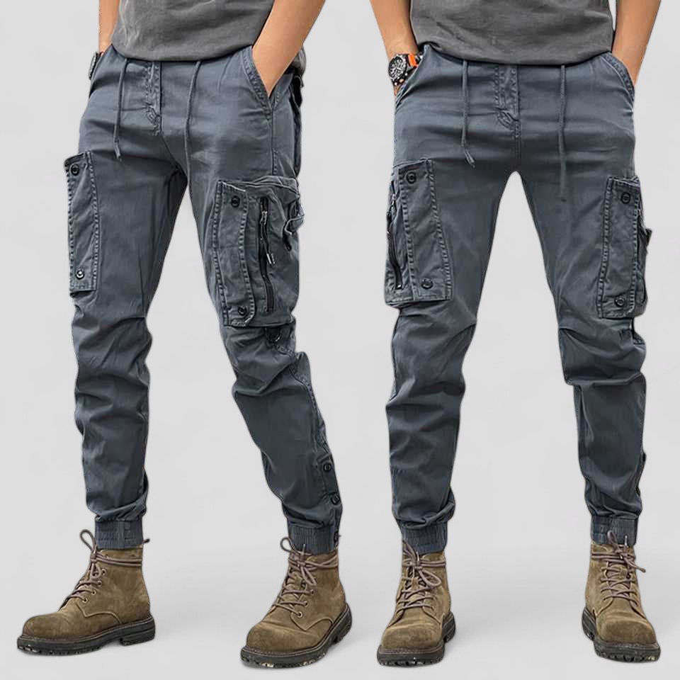 Men's Casual Cargo Trousers with Pockets