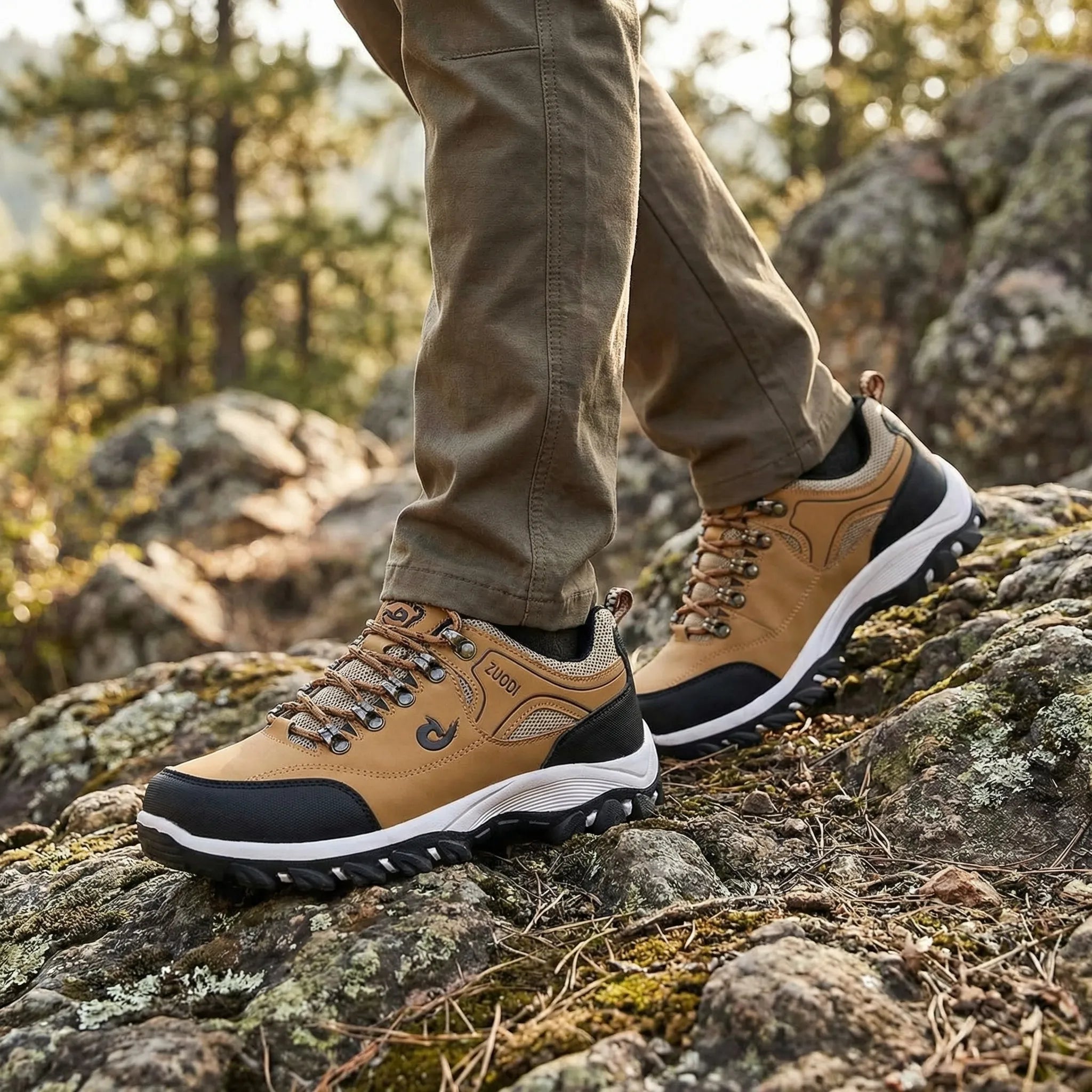 Men Hiking Shoes Wide Toe Box