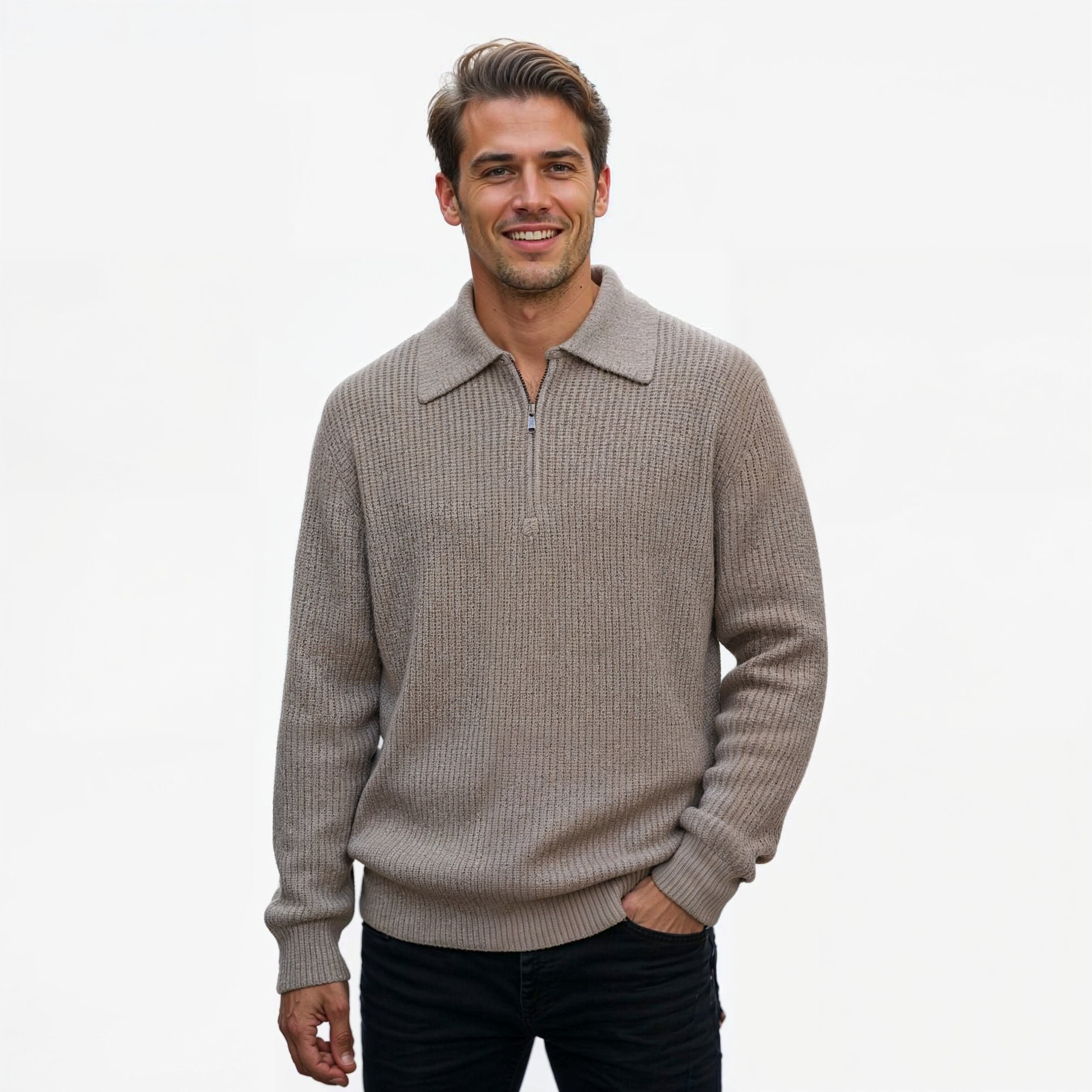 Men’s Half-Zip Knit Sweater