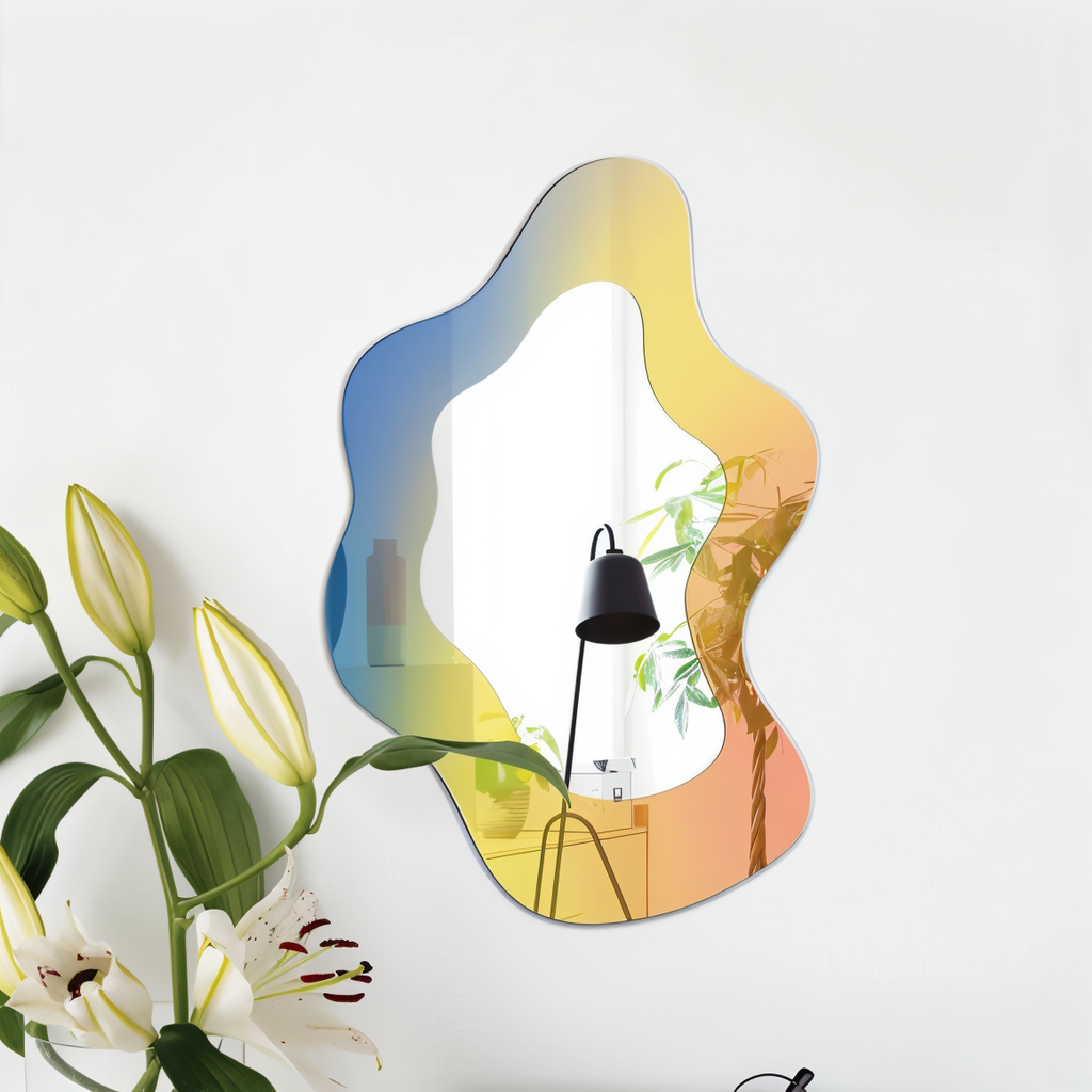 Geometric Frameless Decorative Wall Mirror