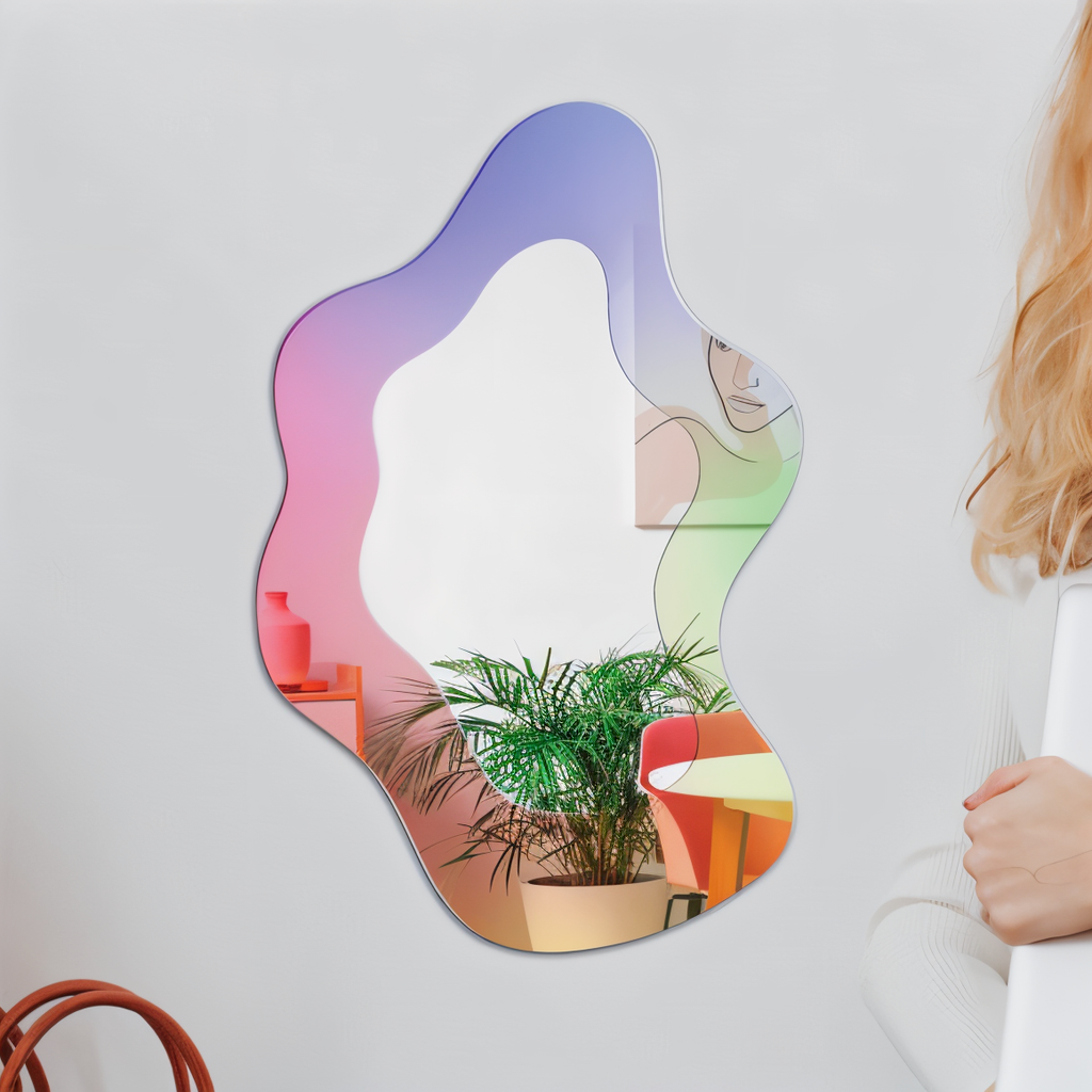 Geometric Frameless Decorative Wall Mirror