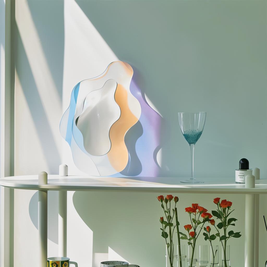 Geometric Frameless Decorative Wall Mirror