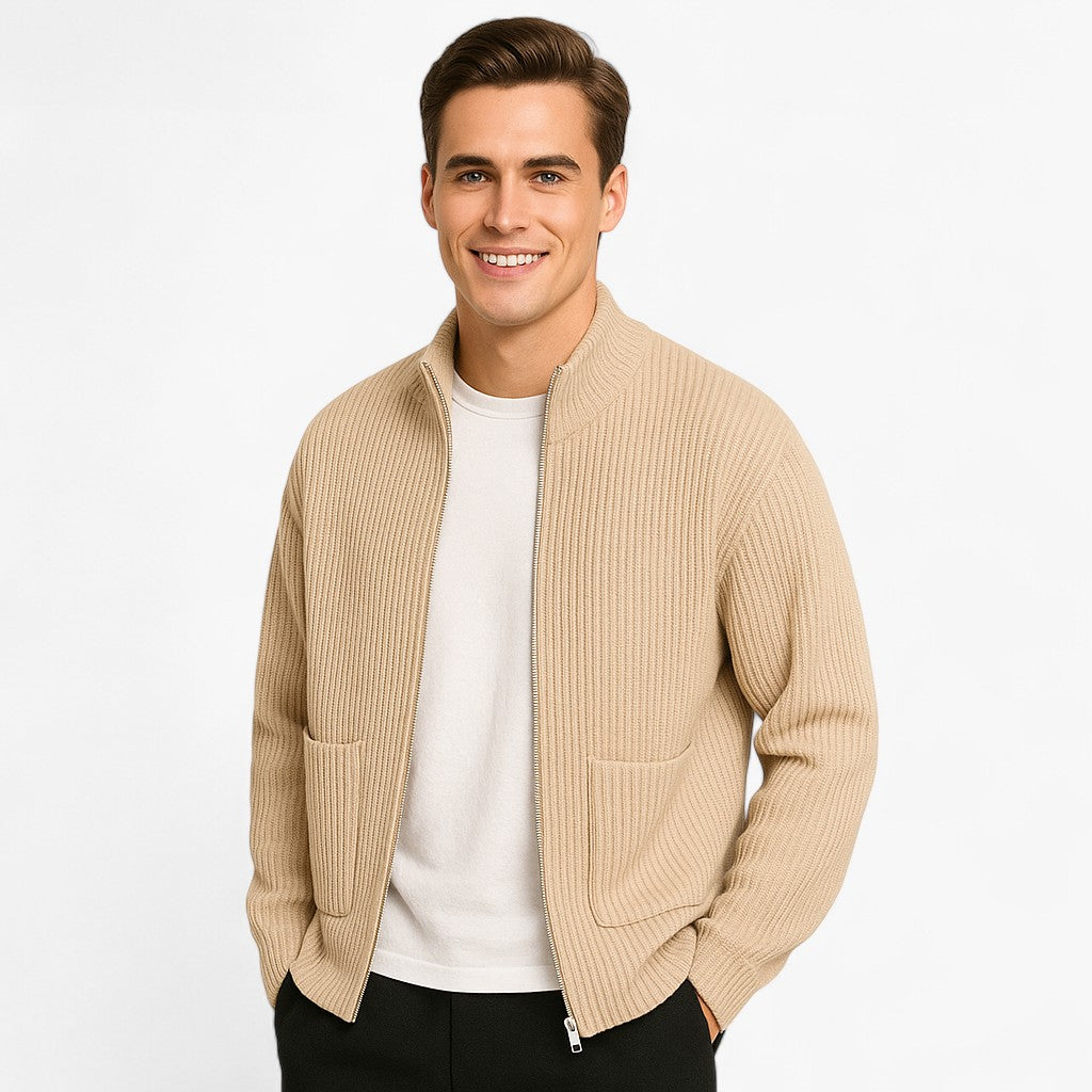 Men’s Full Zip Knit Sweater