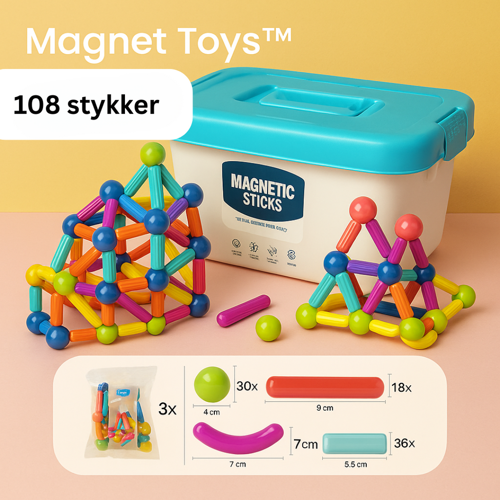 Magnetic Building Sticks Toy