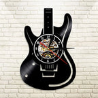 Guitar-Shaped Decorative Wall Clock