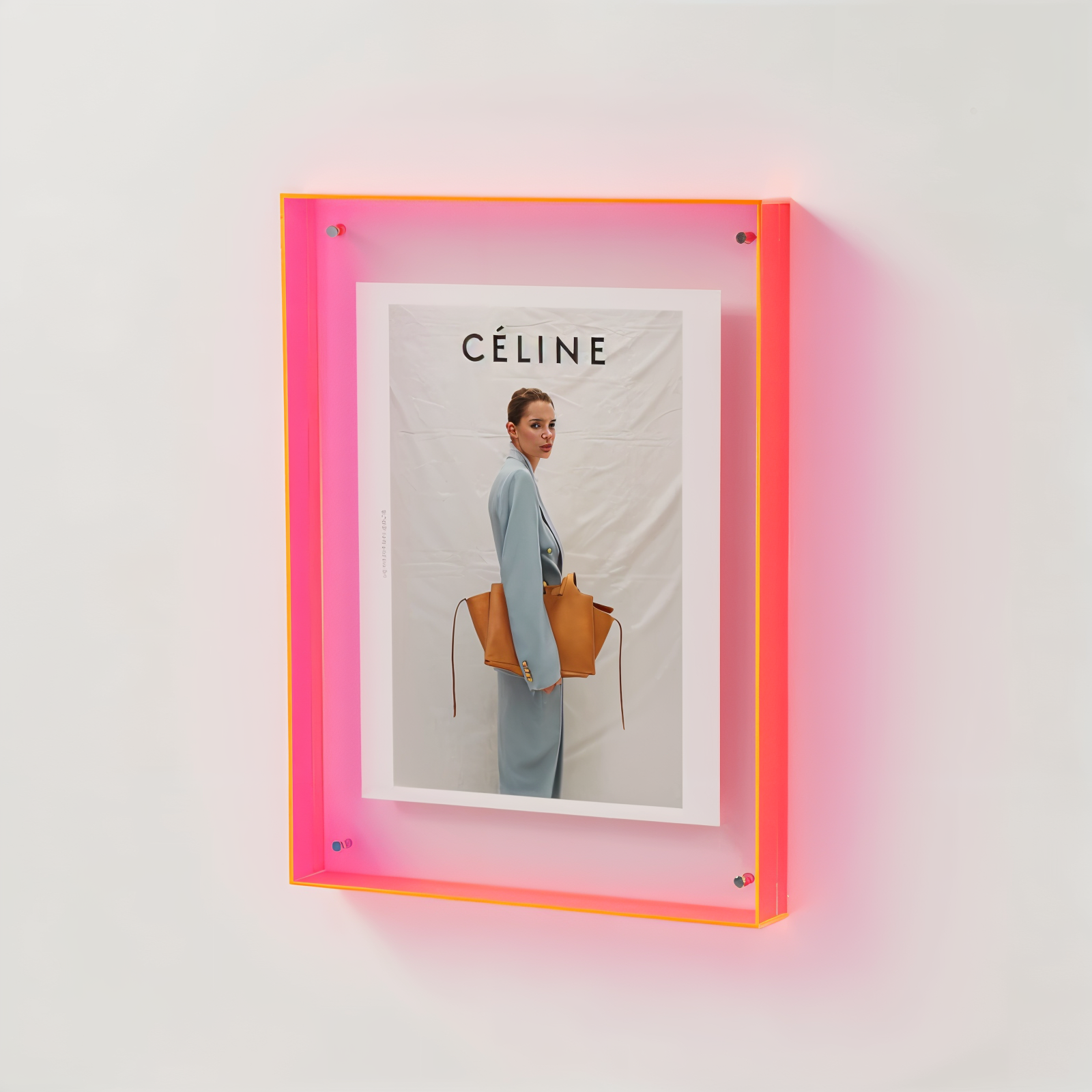 Neon Acrylic Floating Photo Frame