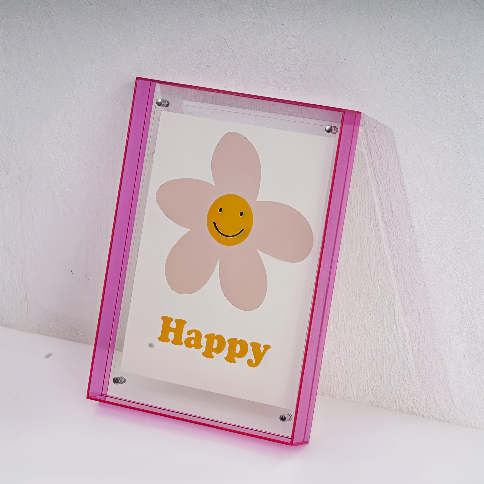 Neon Acrylic Floating Photo Frame
