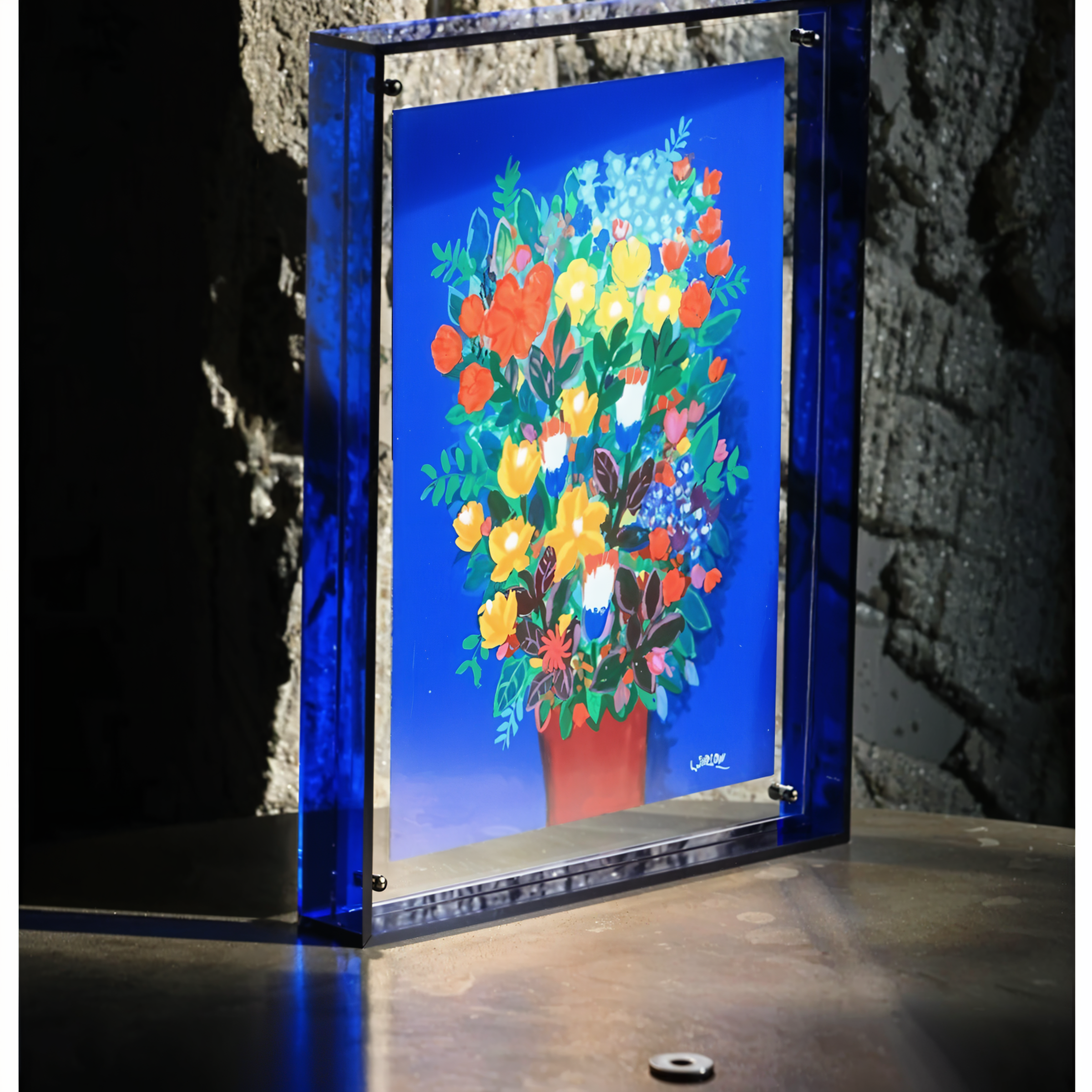 Neon Acrylic Floating Photo Frame