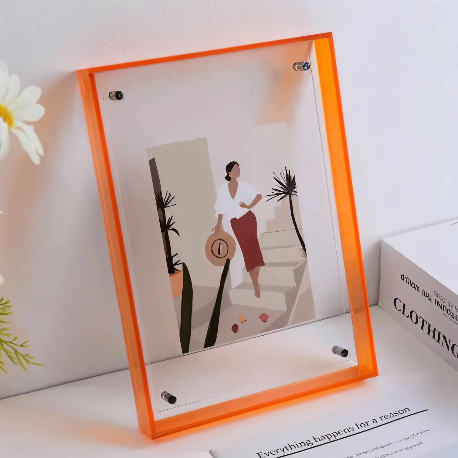 Neon Acrylic Floating Photo Frame