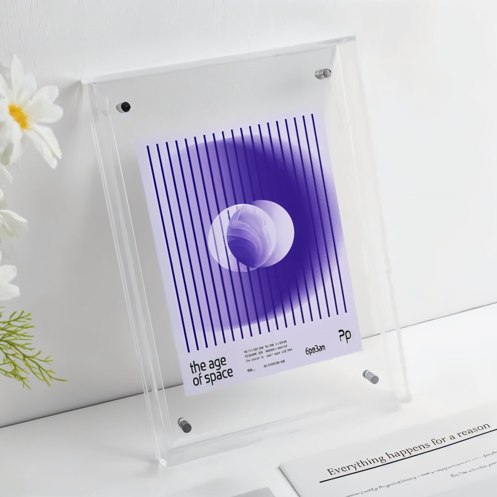 Neon Acrylic Floating Photo Frame