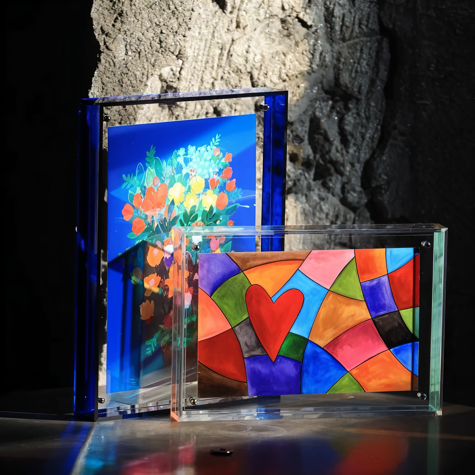 Neon Acrylic Floating Photo Frame