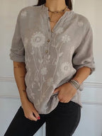 Women’s Tunic Blouse Embroidered Floral Design
