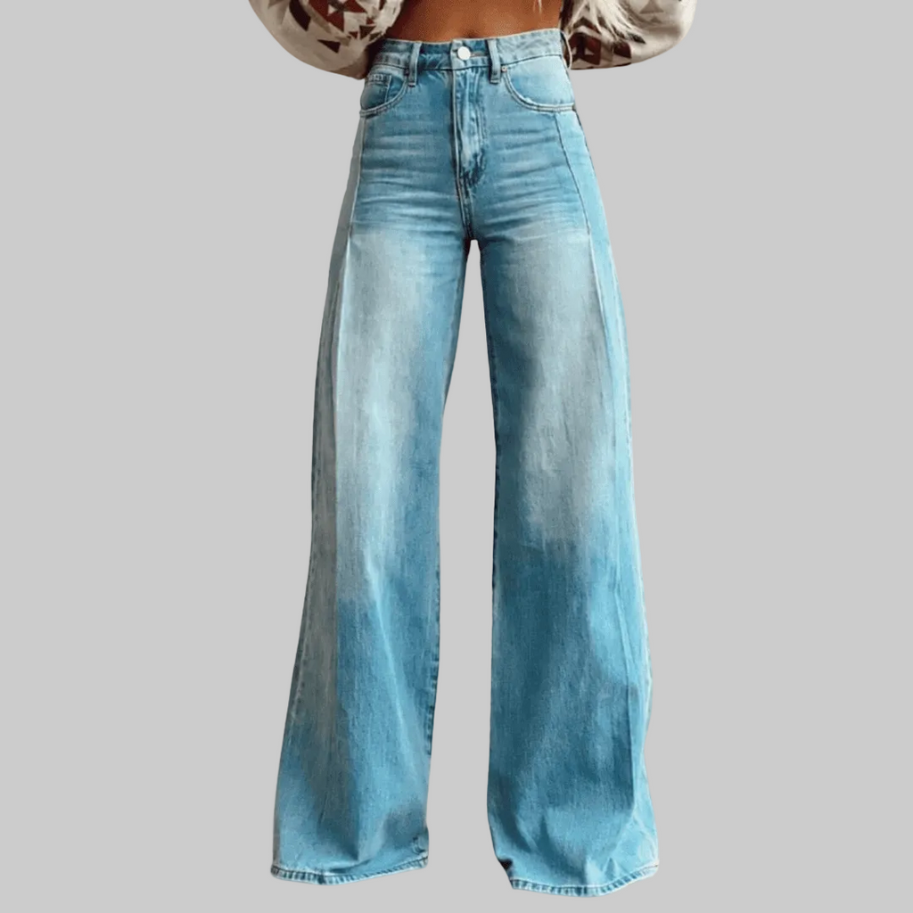 High Waist Wide Leg Jeans Retro Style