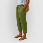Lightweight Summer Pants With Elastic Waist