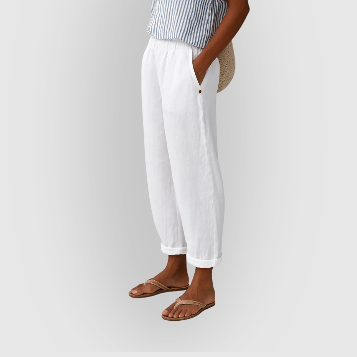 Lightweight Summer Pants With Elastic Waist
