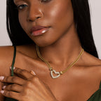Heart Pendant Necklace with Adjustable Chain