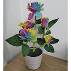 Solar Flower Table Lamp with Lithium Battery