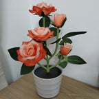 Solar Flower Table Lamp with Lithium Battery