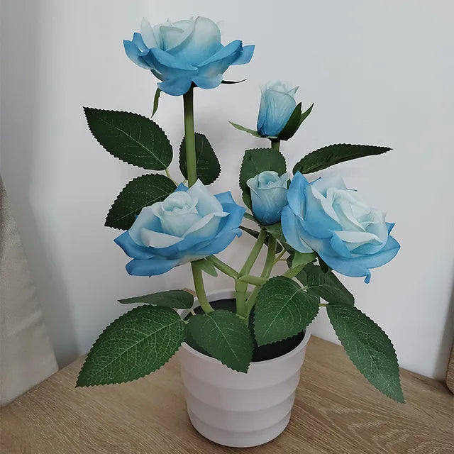 Solar Flower Table Lamp with Lithium Battery