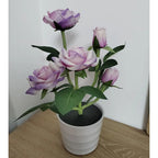 Solar Flower Table Lamp with Lithium Battery