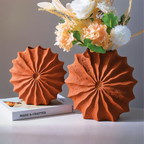 Pleated Ceramic Decorative Vase