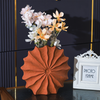 Pleated Ceramic Decorative Vase