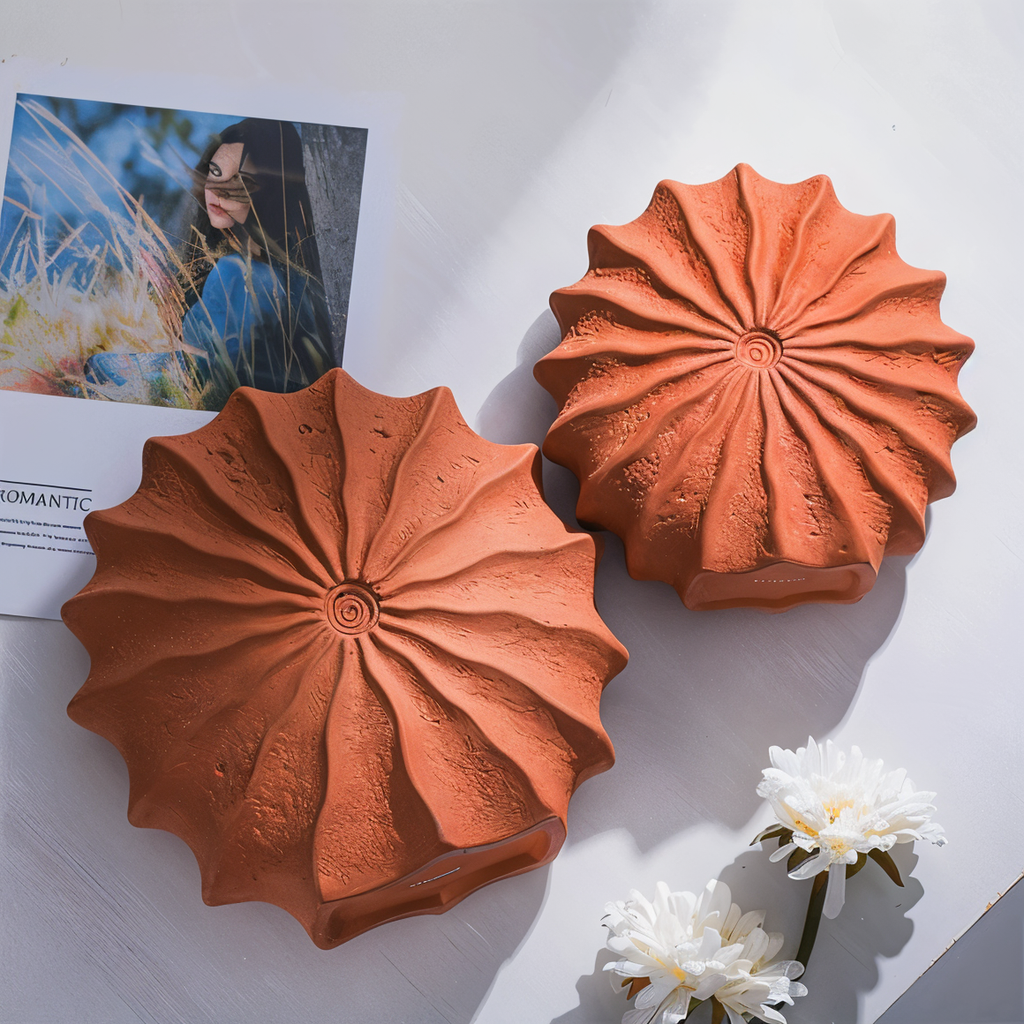 Pleated Ceramic Decorative Vase