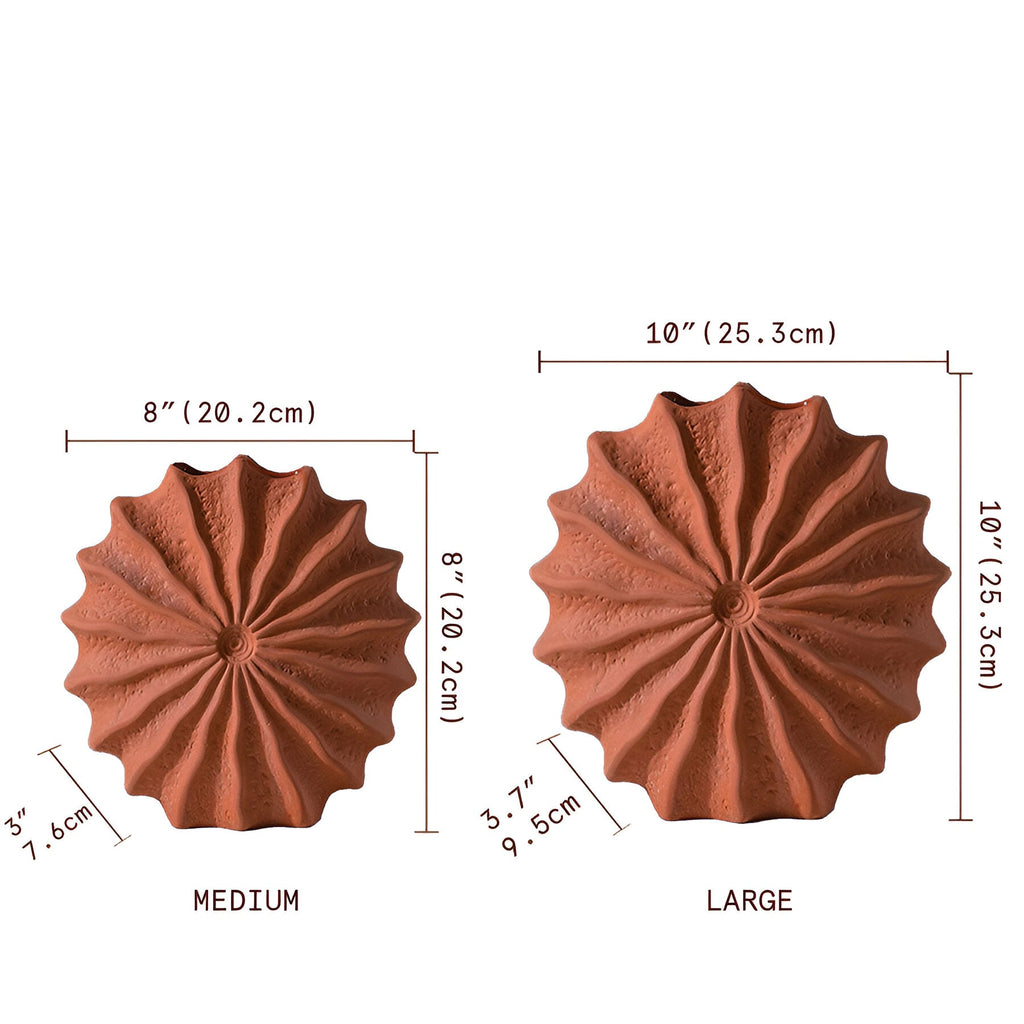 Pleated Ceramic Decorative Vase