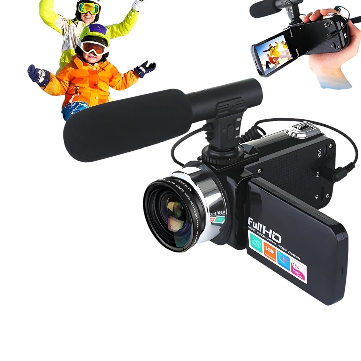 24MP Compact Camcorder for Video Recording