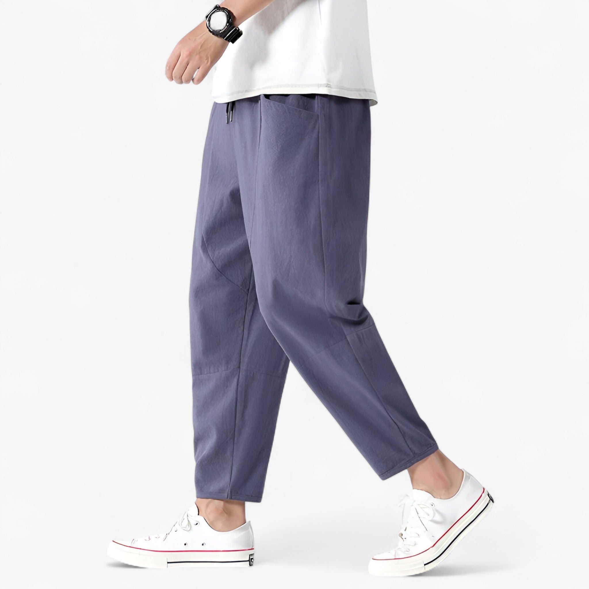 Men's Lightweight Linen Blend Trousers