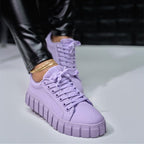 Chunky Platform Sneakers Lace Up Street Style