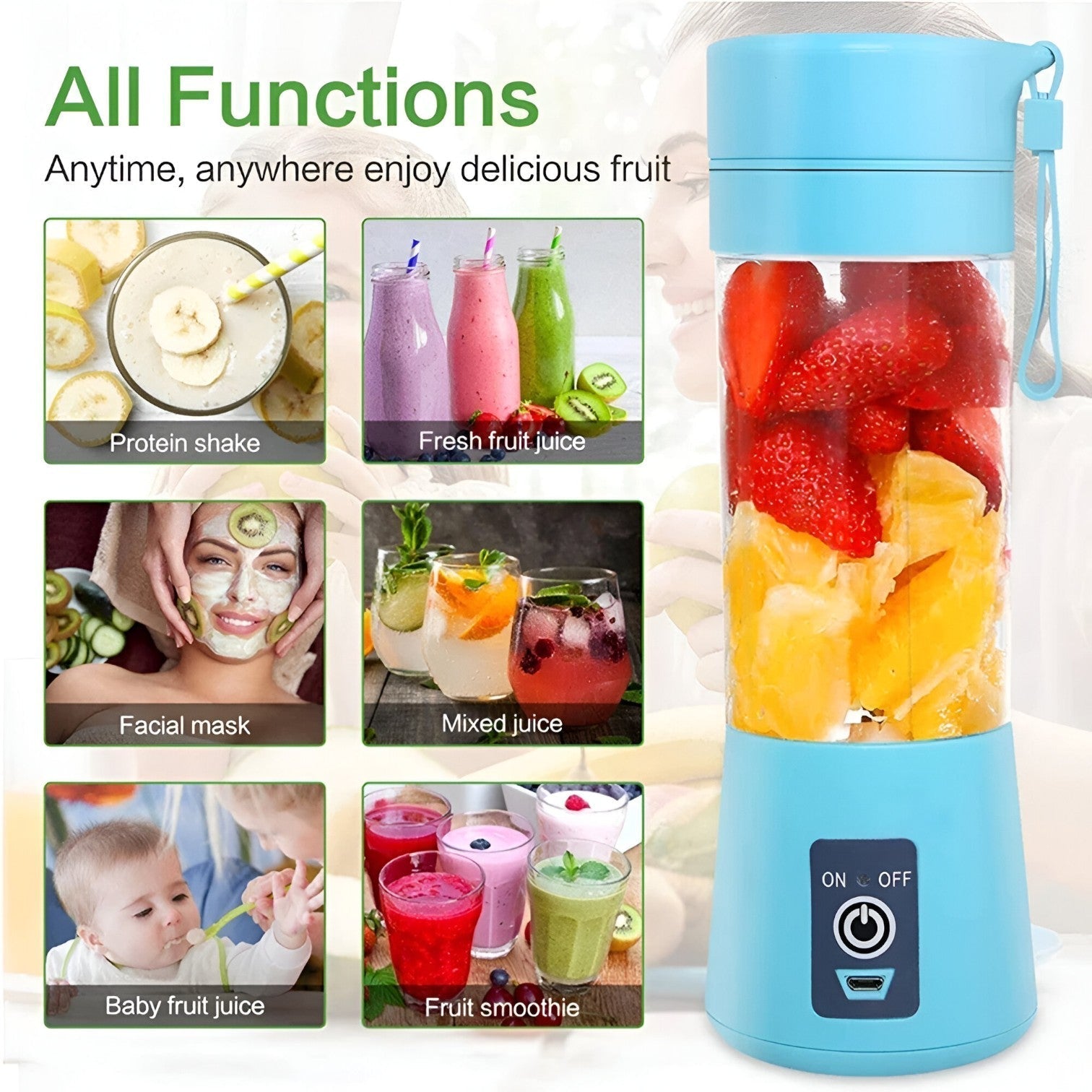 Portable USB Juice Blender