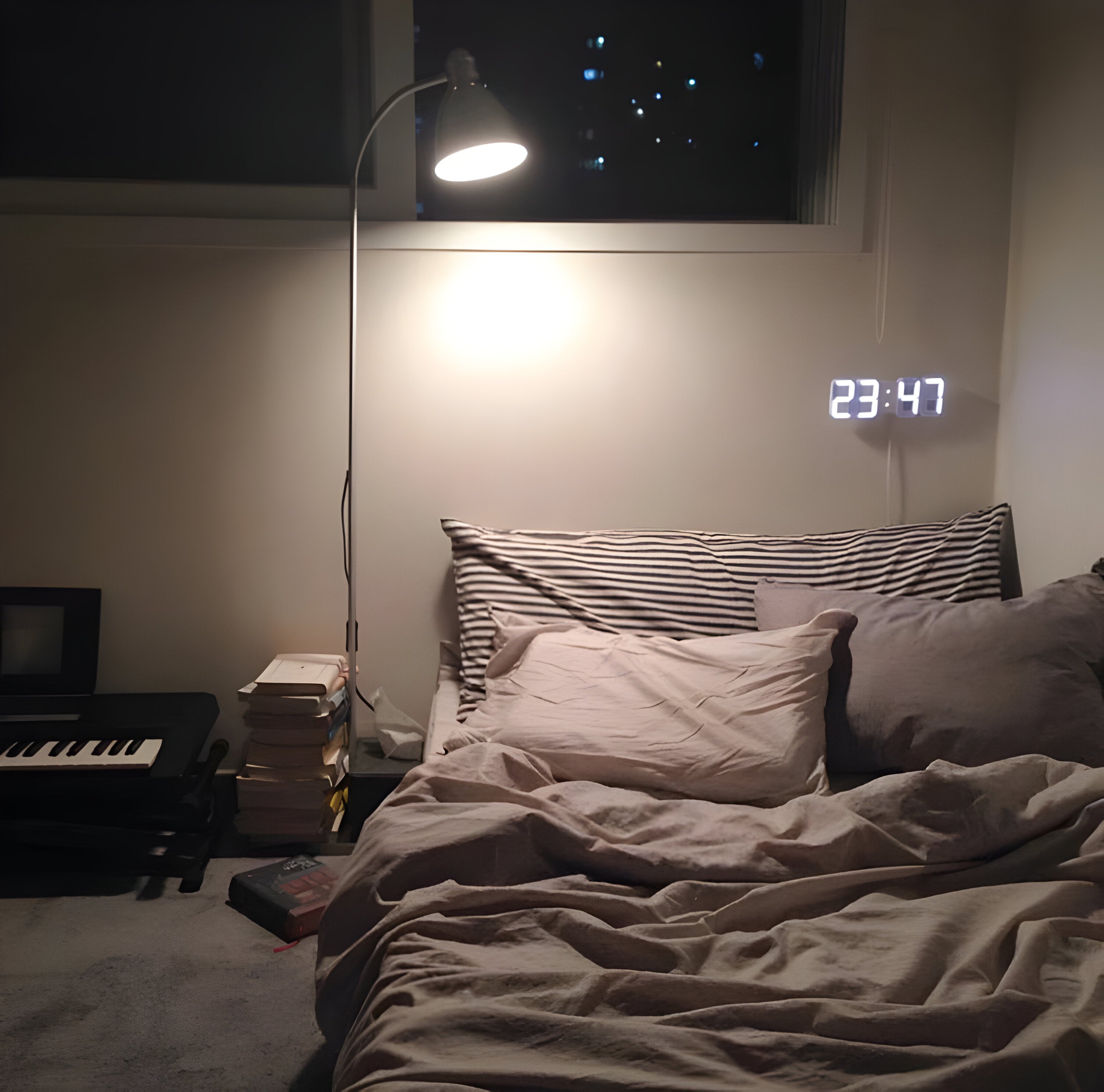 Digital Alarm Clock Multifunctional Display