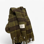 Soft Mohair Checked Shawl
